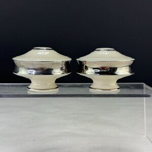 Vintage Lenox Celestial Platinum Salt and Pepper Shaker Set